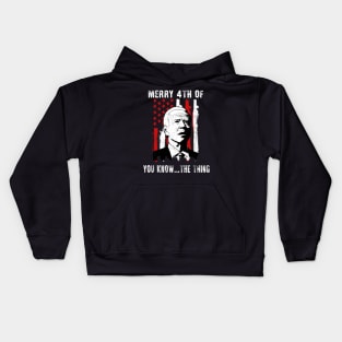 Funny Biden Confused Merry Happy 4th of You Know...The Thing Kids Hoodie